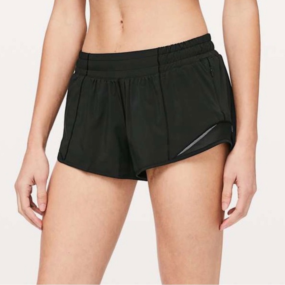 Lululemon black hotty hot shorts